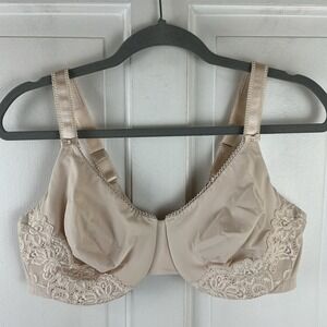 Olga Full Figure Bra 40D Womens Underwire Luxury Lift Beige 35063